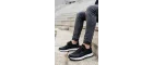 StratoMesh Siyah Kalın Tabanlı Erkek Spor Ayakkabı – Rahat Günlük Sneaker