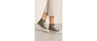 Lena Haki Kanvas Bağcıklı Bilekli Kadın Sneakers