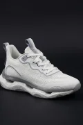 Stealth-Knit Runner Beyaz-Gri Erkek Spor Ayakkabı