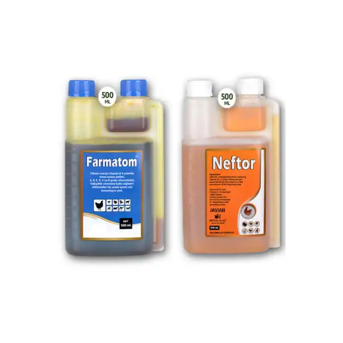 2li Set Kuşlar Için Farmatom Vitamin Neftor Hırıltı Seti (500 ML)