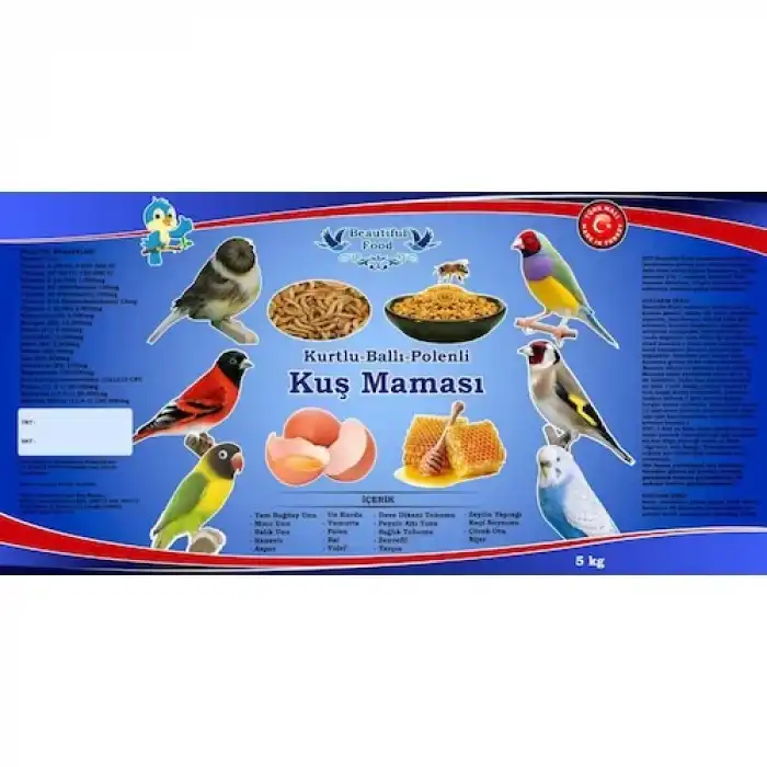 Beauti̇ful Kurtlu Balli̇ Kuş Maması̇ 5 Kg