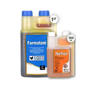 2li Set Kuşlar Için Farmatom Vitamin 1 Lt Neftor Hırıltı Seti 500 ml