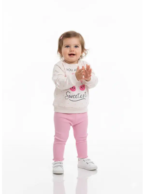 12 Ay 4 Yaş Pembe Kirazlı Takım