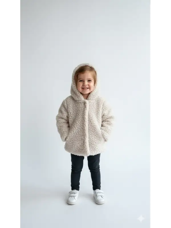 2-6 Yaş Bej Bukle Mont