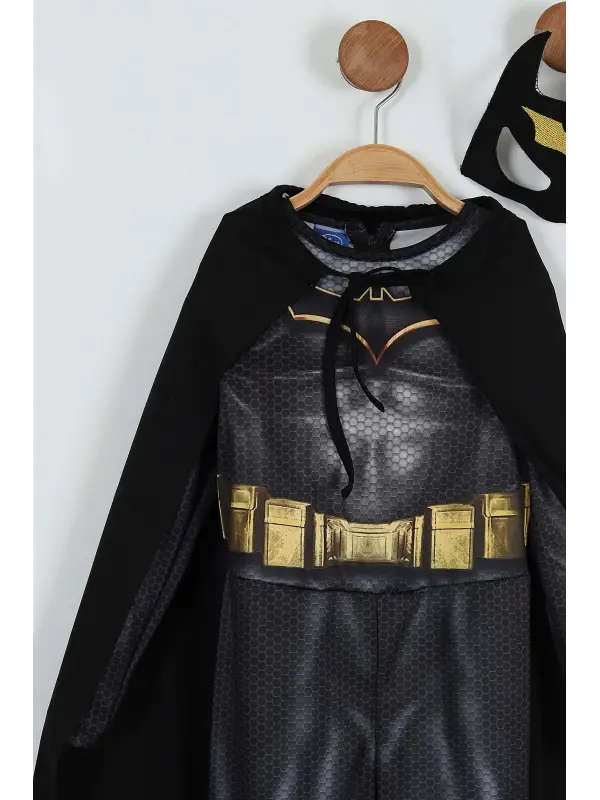 2-8 Yaş Batman Kostüm Maskeli Pelerinli Siyah
