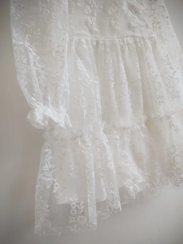 2-8 Yaş Beyaz Dantel Elbise