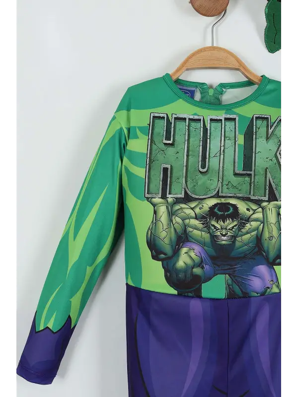 2-8 Yaş Hulk Kostüm Maskeli