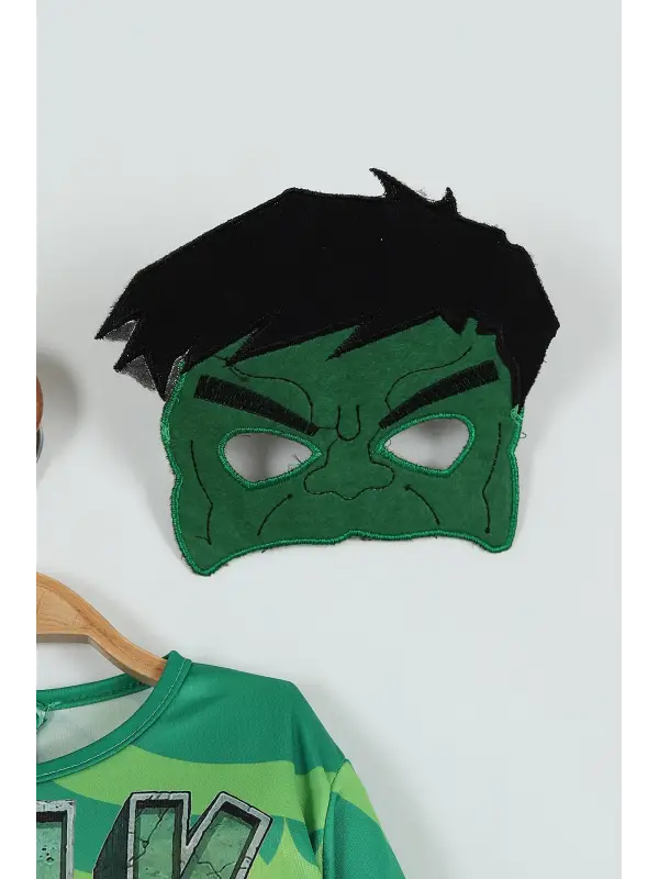2-8 Yaş Hulk Kostüm Maskeli