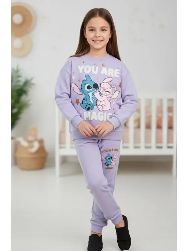 2-8 Yaş Mor Stitch Takım