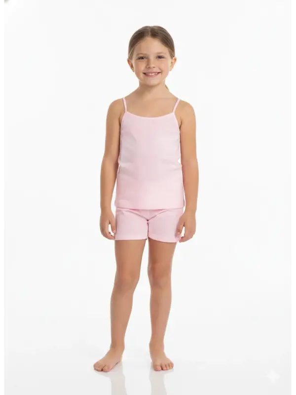 2-9 Yaş Pembe Kız Atlet Boxer Takım