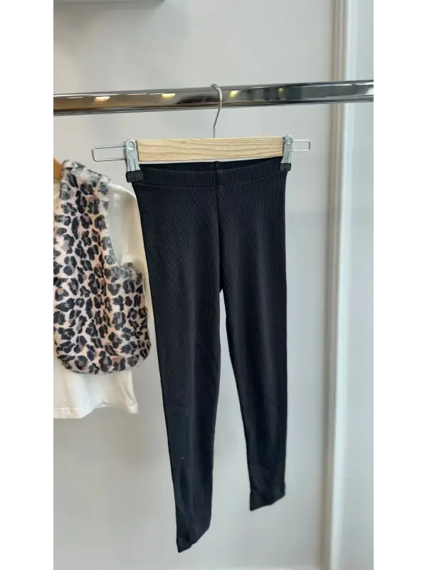 3-8 Yaş Leopar Yelekli Taytlı Takım