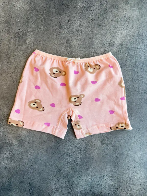 4-11 Yaş Kız Desenli Boxer