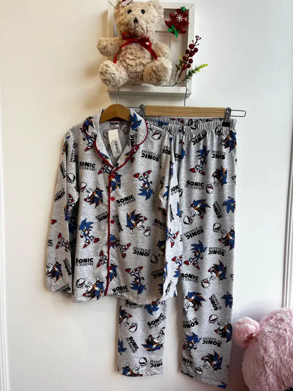 4-12 Yaş Sonic Pijama Takımı