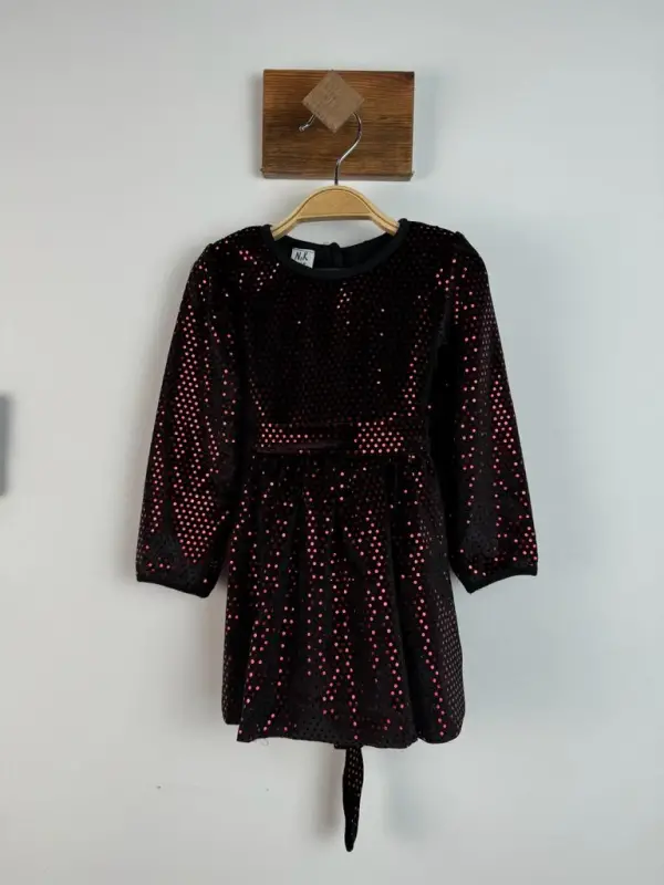 4-8 Yaş Kımızı Popstar Elbise