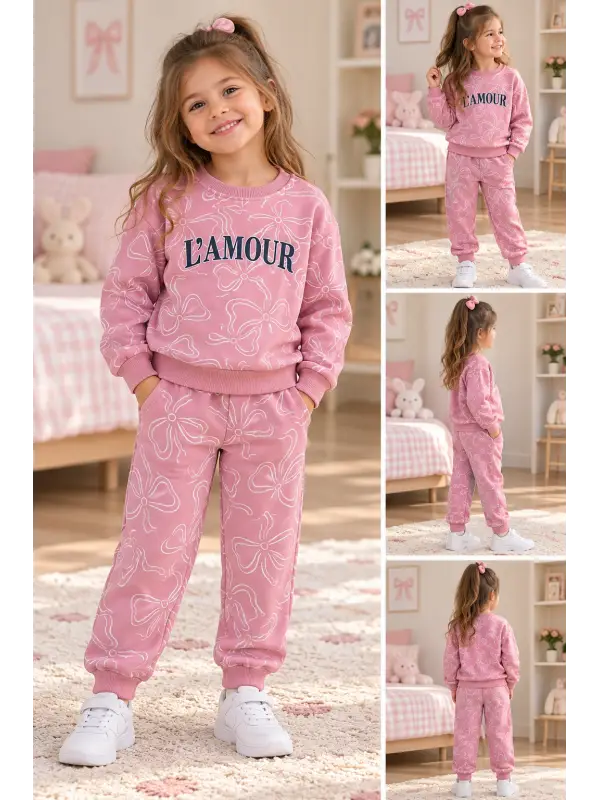 4-8 Yaş Pembe Lamour 2li Takım
