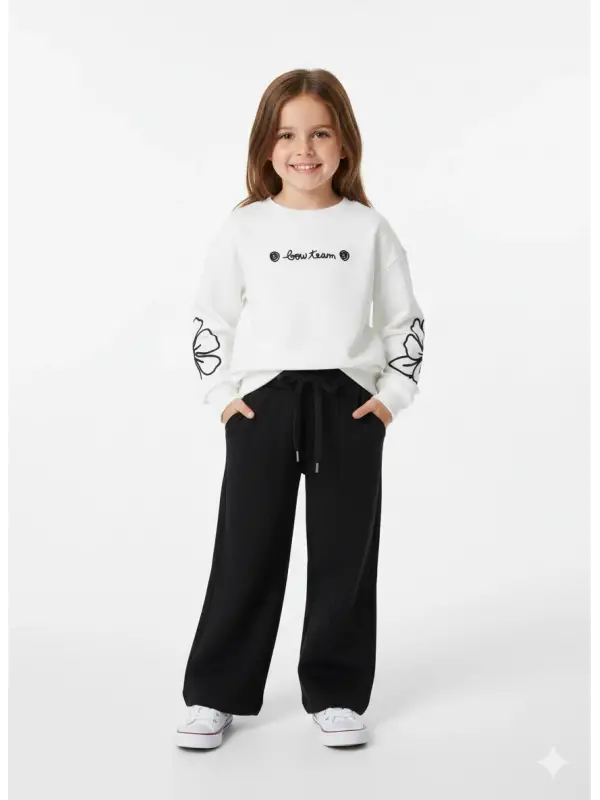 5-14 Yaş Siyah Kız 2li Takım