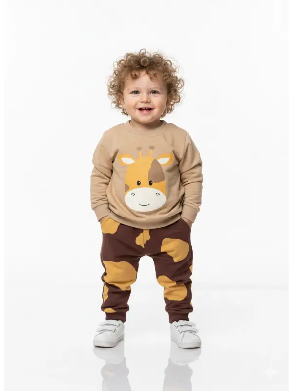 6-24 Ay Kahve Zürafalı 2Li Takım