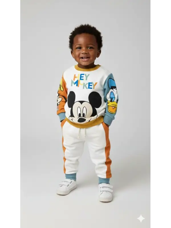 6-24 Ay Renkli Mickey Şardonlu Takım