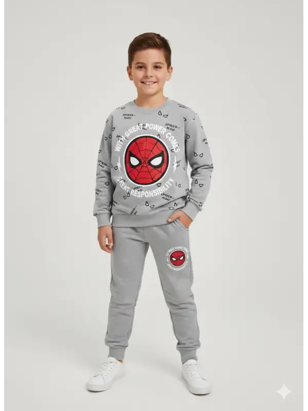 6-9 Yaş Gri Spiderman Takım