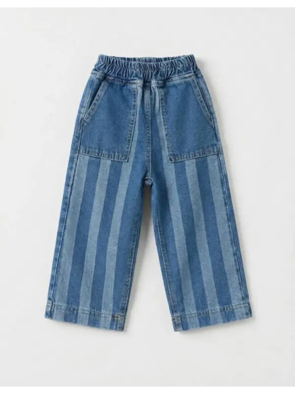 2-7 Yaş Çizgili Kot Pantolon