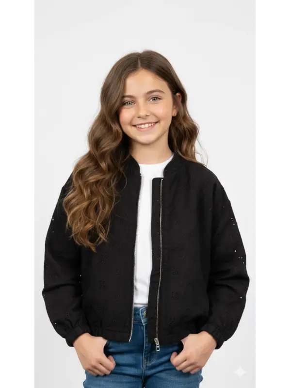 8-14 Yaş Siyah Fisto Ceket