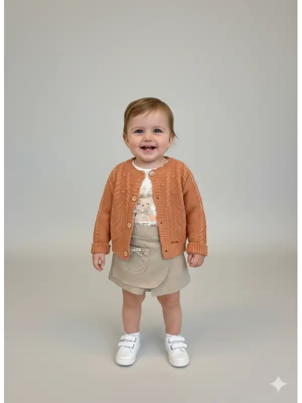 9-24 Ay Triko Hırkalı Şort Etekli Takım