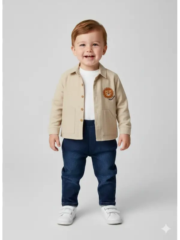 9-24 Ay Aslanlı Krem Laci Takım