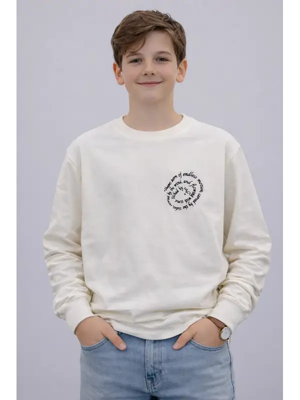 10-15 Yaş Helezon Yazılı Tişört