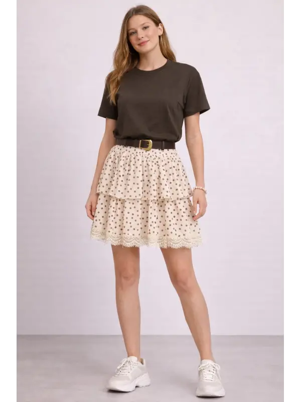 Garson Boy Bisiklet Yaka Kahve Tişört