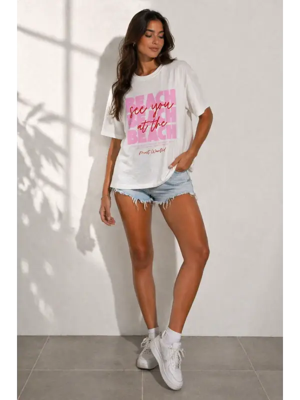 Garson Boy Beach Baskılı Tshirt