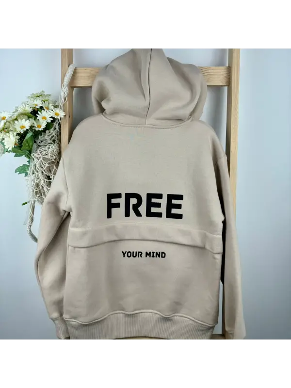 8-14 Yaş Bej Cep Detaylı Sweat