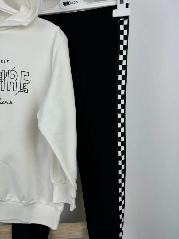 8-14 Yaş Kareli Sweatli Takım