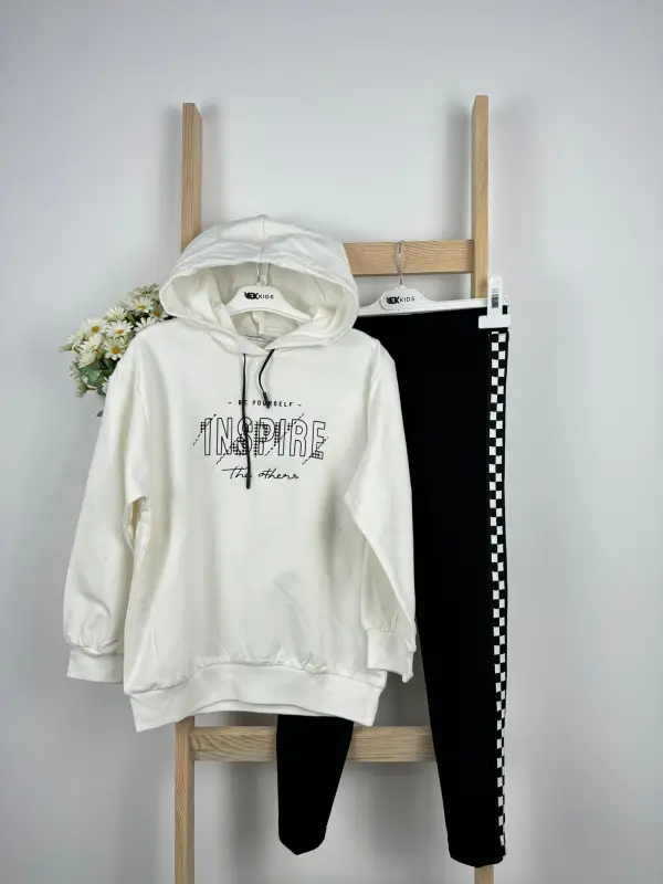 8-14 Yaş Kareli Sweatli Takım