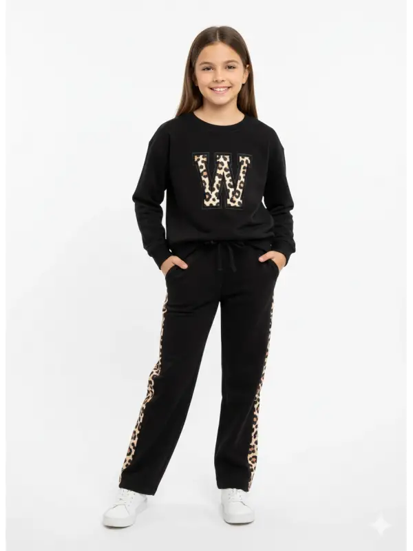 9-14 Yaş Leopar Desenli Takım