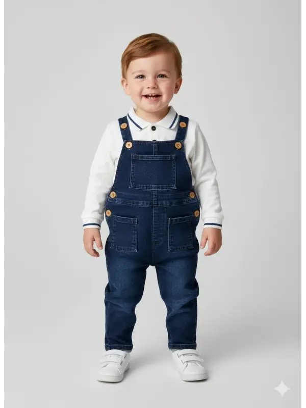 9-36 Ay Polo Yaka Badili Kot Salopet