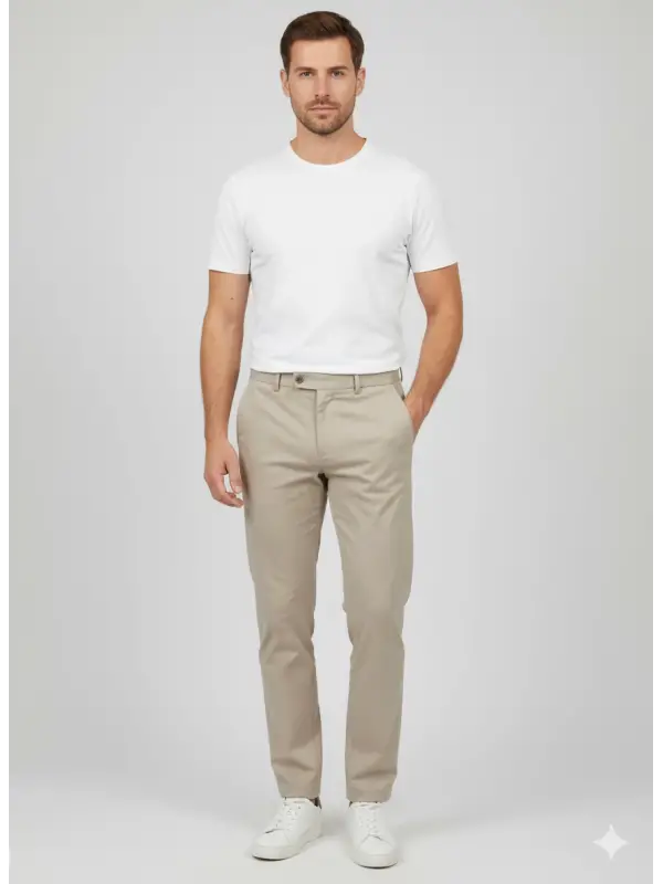 Garson Boy Bej Slim Fit Pantolon