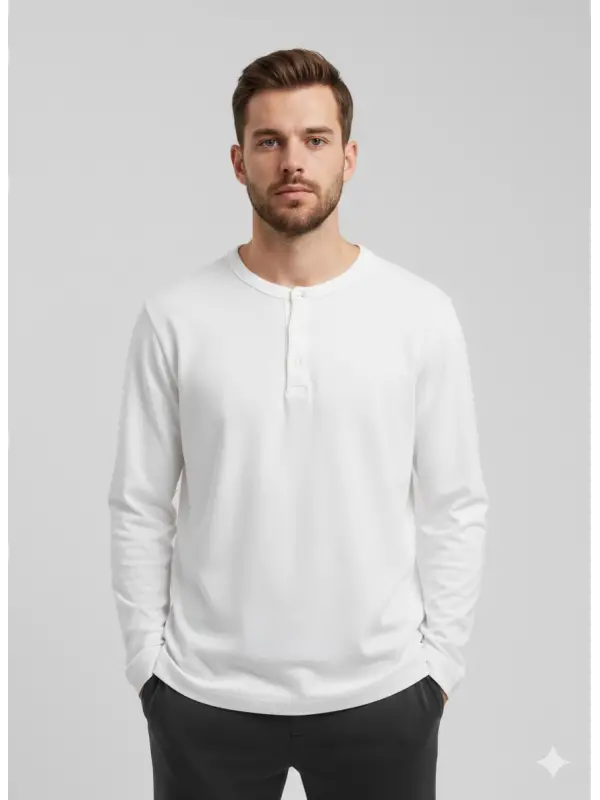 Garson Boy Düğmeli Beyaz Sweat