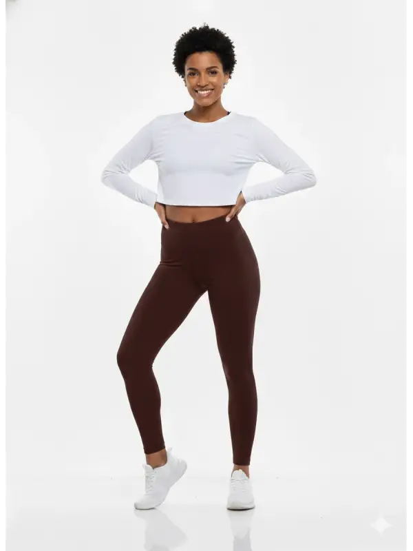 Garson Boy Kahverengi Oysho Şardonlu Tayt