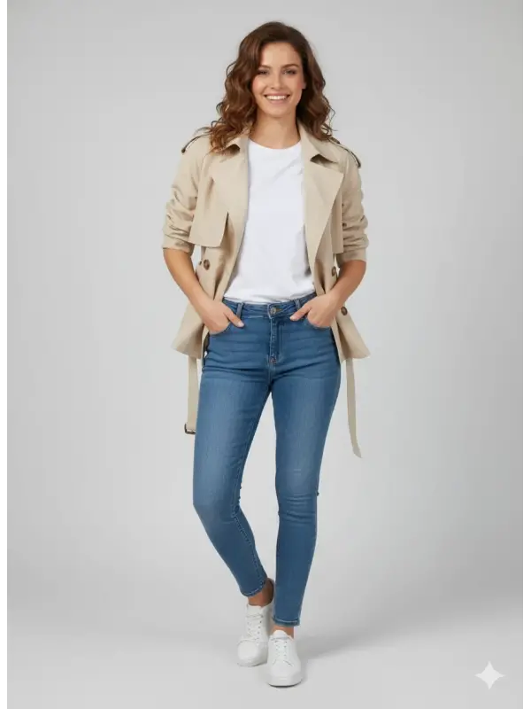 Garson Boy Kısa Trençkot