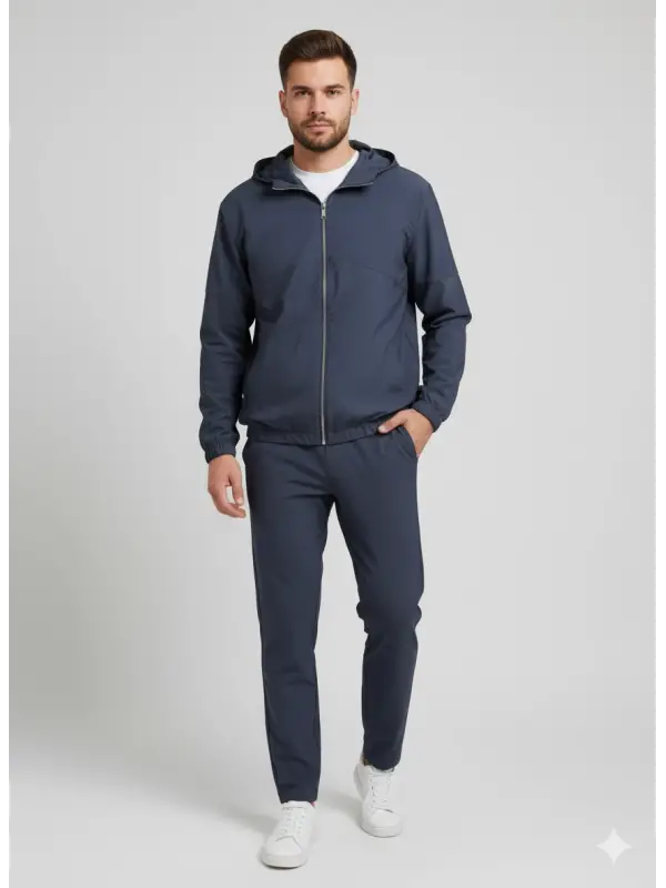 Garson Boy Petrol Kapşonlu Ceket