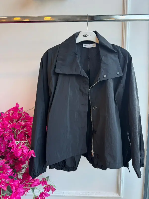 Garson Boy Siyah Oversize Rüzgarlık