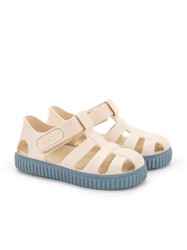 İgor Nico Marfil S10323 Çocuk Sandalet / 225 Krem/Mavi