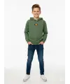 10-13 Yaş Yeşil Kapşonlu Sweat