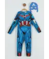 2-8 Yaş Captan America Kostüm Maskeli