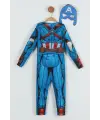 2-8 Yaş Captan America Kostüm Maskeli