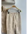 3-12 Ay Krem Kaplumbağalı Pijama Takımı