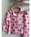3-12 Ay Pembe Kalpli Pijama Takımı