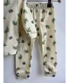 3-12 Ay Unisex Yaprak Desen Pijama Takımı