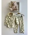 3-12 Ay Unisex Yaprak Desen Pijama Takımı