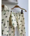3-12 Ay Unisex Yaprak Desen Pijama Takımı
